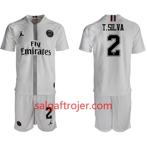 Paris Saint Germain Fodboldtrøjer T.Silva 2 Jodan Hvid Børn 3. sæt 2018/19 Kort ærmer Paris Saint Germain Fodboldtrøjer T.Silva 2 Jodan Hvid Børn 3. sæt 2018/19 Kort ærmer